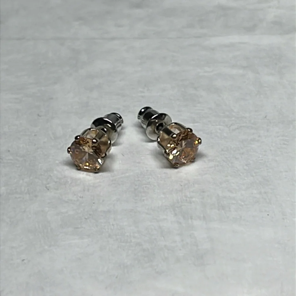 Swarovski Crystal Yellow Topaz Stud Earrings